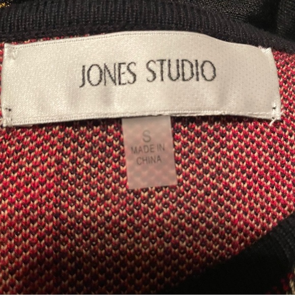 Jones Studio Cardigan Plaid Sweater Duster Long Size Small - Picture 3 of 10